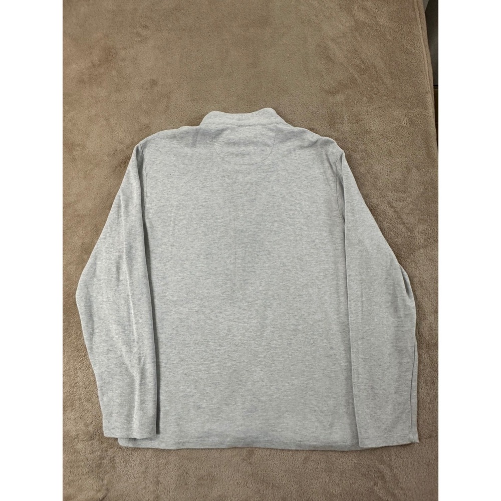Mizzen + Main Performance Knit Quarter Zip Pullover Sweater Men Size M Gray EUC - Picture 5 of 8